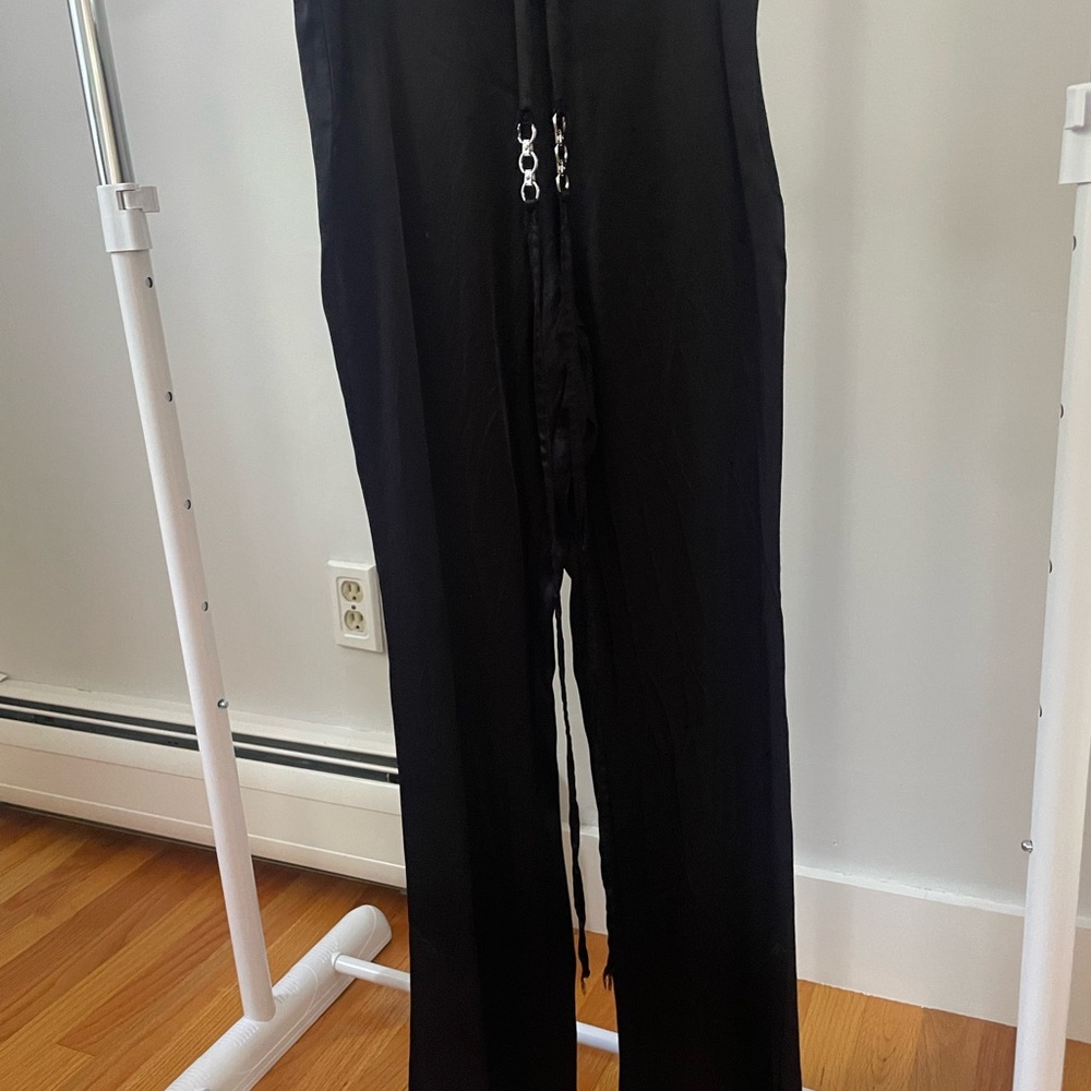Zara Black Trousers with Drawstring